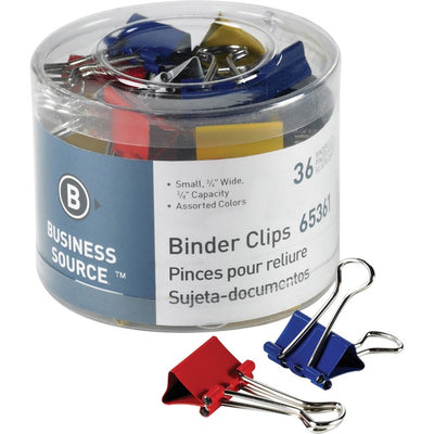 Business Source Colored Fold-back Binder Clips (BSN65361)