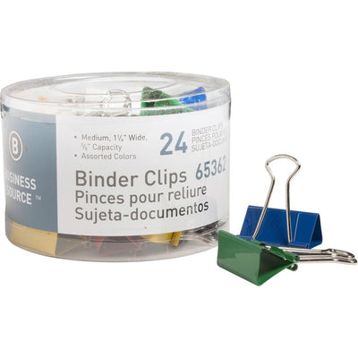 Business Source Colored Fold-back Binder Clips (BSN65362)