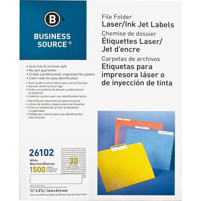 Business Source Laser/Inkjet File Folder Labels (BSN26102)
