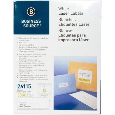 LABEL LASER 1-1/3x4   *3500/PK (BSN26115)
