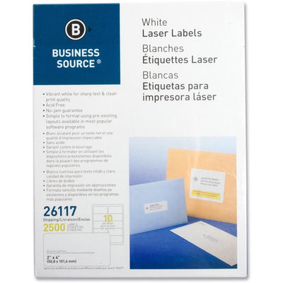 LABEL LASER 2x4 WHITE (BSN26117)