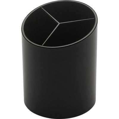 Business Source Large 3-Compartment Plastic Pencil Cup (BSN32355)