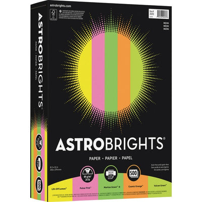 Astrobrights Color Copy Paper - "Neon" ,  5 Assorted Colours (NEE20270)