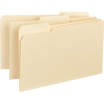 Business Source 1/3 Tab Cut Legal Recycled Top Tab File Folder (BSN43560)