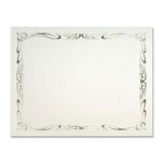 St. James&reg; Elite&trade; Certificates. White Linen with Deco Silver Foil Design, Pack of 12, 83425 (FST83425)