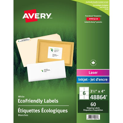 LABEL ECO-FRIEND 4x3-1/3*60/PK (AVE48864)