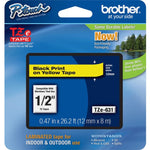 TAPE CASS, 12mm PT320*BLK/YLW (BRTTZE-631)
