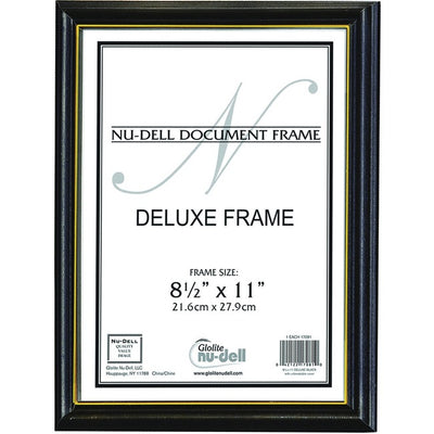 FRAME DELUX GLASS 8.5x11*BLACK (NUD17093)