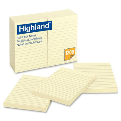 Highland Ruled Self Adhesive Note Pads (MMM6609)