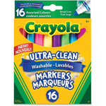 Crayola&reg; Ultra-Clean Washable Broad Tip Markers Assorted Colours 16/pkg (CYO56-7916)