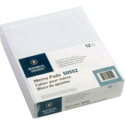 PAD,MEMO,RLD,8.5X11, WHITE (BSN50552)