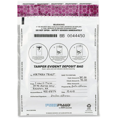 DEPOSIT BAGS  X 12" WHITE (MMF236210306)