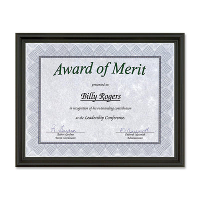 St. James&reg; Certificate/Diploma/Document Frame, 8.5x11" , Milano Glossy Black, 83904 (FST83904)