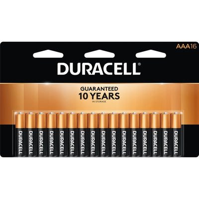 Duracell Coppertop Alkaline AAA Batteries (DURMN2400B16Z)
