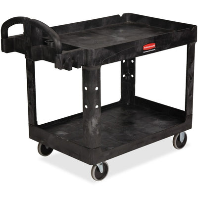Rubbermaid Heavy-duty Two-tiered Utility Cart (RUB452088-BLA)