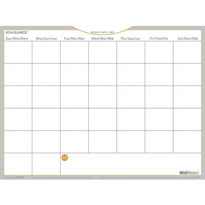 At-A-Glance Self-Adhesive Dry Erase Monthly Planner 18" x 24" (AAGAW5021-28)