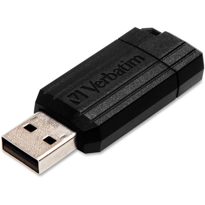 Verbatim 16GB Pinstripe USB Flash Drive - Black (VER49063)