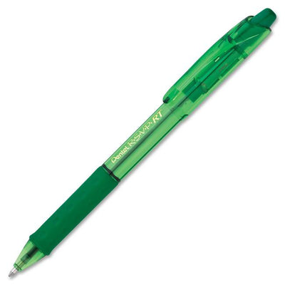 R.S.V.P. RT Colours Retractable Ballpoint Pen, (1.0mm), Green Barrel, Green Ink (PENBK93CRD-D)