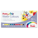 Pentel Arts Water Colours Assorted Colours, 12 Colour Pack (PENWFRS-12)