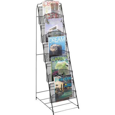 Safco Black Onyx Mesh Literature Floor Rack (SAF6461BL)