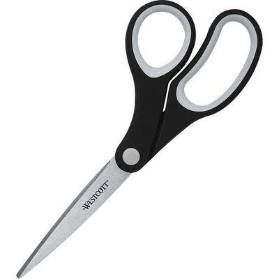 Acme United KleenEarth 8" Bent Soft Handle Scissors (ACM15589)