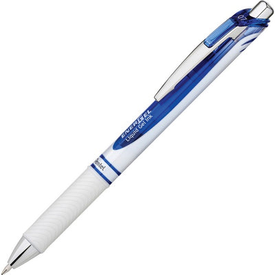 EnerGel Pearl Liquid Gel Pen, (0.7mm) Metal Tip, Blue Ink (PENBL77PW-C)