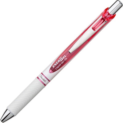 EnerGel Pearl Liquid Gel Pen, (0.7mm) Metal Tip, Pink Ink (PENBL77PW-P)