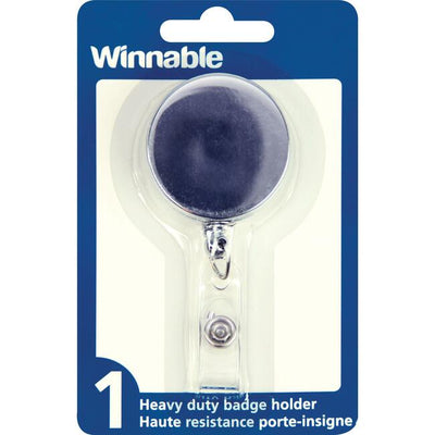 CHROME RETRAC. HOLDER BADGE  CARD (WNN35002)