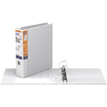 QuickFit Heavy-Duty 3-Ring File Binder, Locking D-Ring , View Binder, 2 Inch, White (RGO28030)