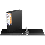 QuickFit Heavy-Duty 3-Ring File Binder, Locking D-Ring, View Binder, 2 Inch, Black (RGO28031)