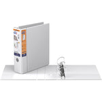 QuickFit Heavy-Duty 3-Ring File Binder, Locking D-Ring, View Binder, 3 Inch, White (RGO28050)