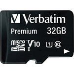 Verbatim 32GB Premium microSDHC Memory Card with Adapter, UHS-I V10 U1 Class 10 (VER44083)