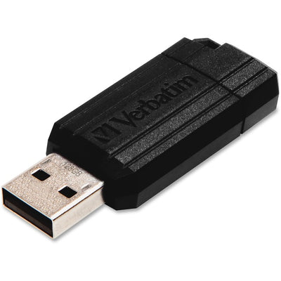 Verbatim 128GB Pinstripe USB Flash Drive - Black (VER49071)