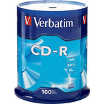 Verbatim 94554 CD Recordable Media - CD-R - 52x - 700 MB - 100 / Pack (VER94554)