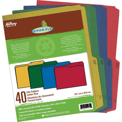 Hilroy Enviro Plus Letter Recycled Top Tab File Folder (HLR55070)