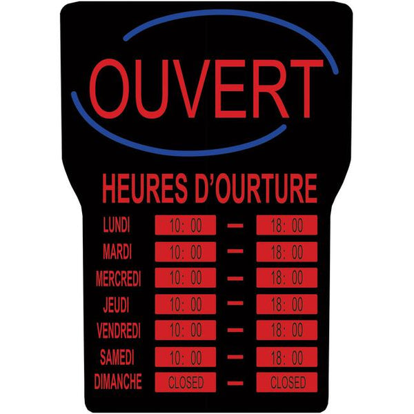 SIGN LED BUS HOURS FRENCH (RSIRSB-1342F) - Direct Line Supplies