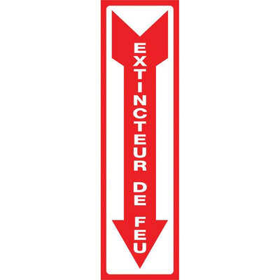 SIGN EXTINGUISHER GLOW DARK 4x13 FR (USS6253)