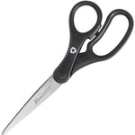 Westcott KleenEarth 7" Straight Basic Black Handle Scissors (ACM15582)