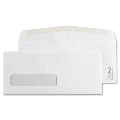 Supremex Single Window Envelope #10, White, 500/Box (SPX1024445FSX)