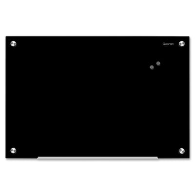 Quartet Infinity Magnetic Glass Dry-Erase Board, Black, 3' x 2' (QRT20119)