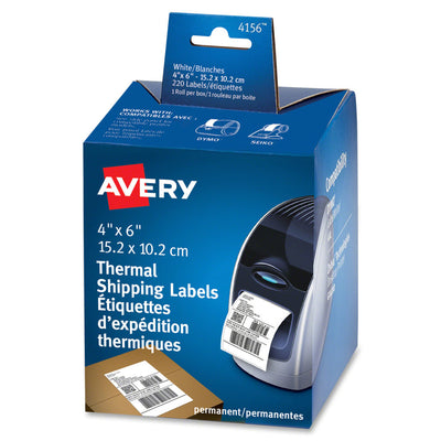 Avery&reg Thermal Label Printer 4x6" Shipping Labels (AVE04156)
