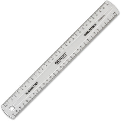 Westcott Transparent Nonshatter 30cm Ruler (ACM38258)
