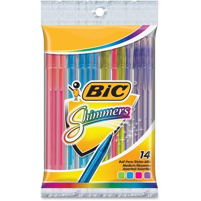 PEN SHIMMERS FASHION AST 14/PK (BICWMS101SHBA)
