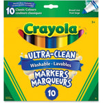 Crayola&reg; Ultra-Clean Washable Markers Broad Tip Original Colours 10/pkg (CYO56-7910)