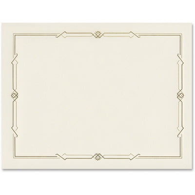 St. James&reg; Premium Weight Certificates, Gatsby Design, Gold Foil, Ivory, 65 lb, 8.5 x 11" , Pack of 15, 83407 (FST83407)
