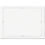 St. James&reg; Premium Weight Certificates, Gatsby Design, Silver Foil, White, 65 lb, 8.5 x 11" , Pack of 15, 83423 (FST83423)