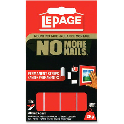 LePage No More Nails Mounting Tape Permanent Strips (LEP1873067)