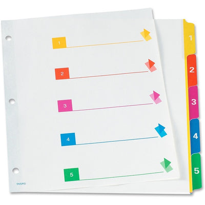 TOPS RapidX 5 & 8 Tab Super Colour Coded Dividers (OXFCR2135NSRD)