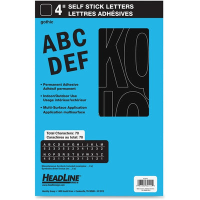 Headline Black Vinyl Stick-on Letters (USS32411)