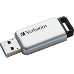 Verbatim 64GB Store'n' Go Secure Pro USB 3.0 Flash Drive with AES 256 Hardware Encryption - Silver (VER98666)